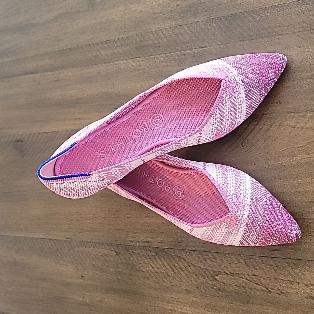 Rothy’s Pink Plaid The Point 8.5